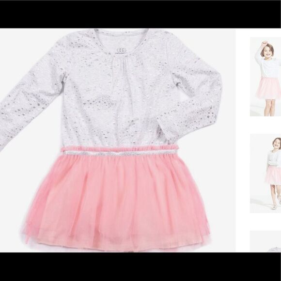 Egg Amy print tutu long sleeve cotton star dress - Picture 1 of 7